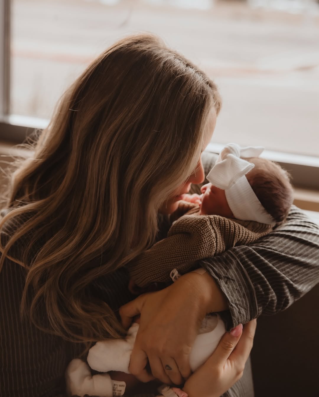 Couple expecting baby in desert landscape